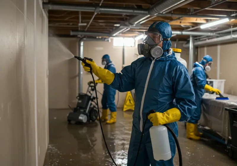 Basement Sanitization and Antimicrobial Treatment process in North Arlington, NJ